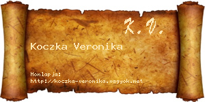 Koczka Veronika névjegykártya